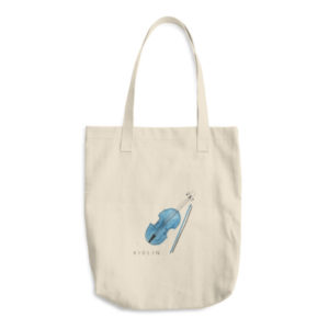 Violin Cotton Tote Bag