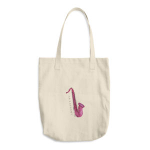 Saxophone Cotton Tote Bag